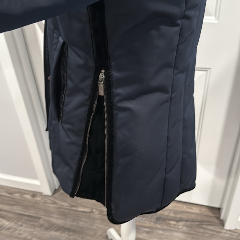 NWT Dawn Levy Luka Abyss Down Parka Hooded Coat Jacket Velvet Genuine Fur Trim - Picture 5 of 16